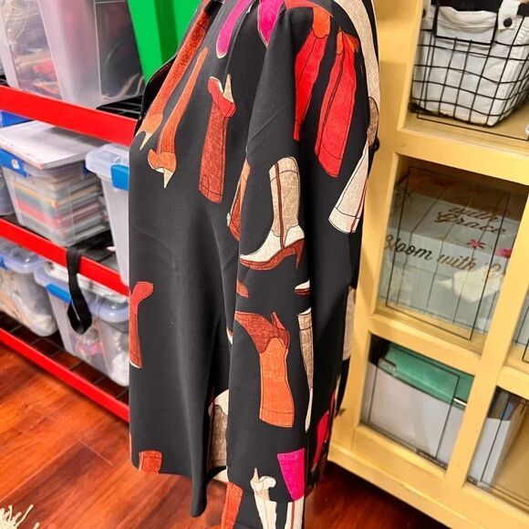 NWOT NIC+ZOE These Boots Printed Blouse Size Small (Runs big) #002 - Picture 10 of 13